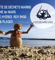collecte déchets  marins digues du port de Hyères & plages