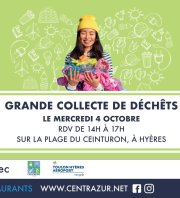 Collecte de déchets - Plage du Ceinturon à Hyères